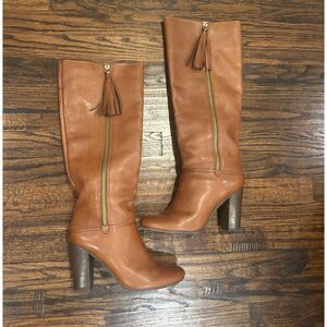 Coach Therese Tall Brown Heeled Riding Boots Women's Size 10B READ
